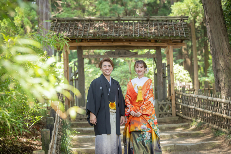 華やかな和装でロケスタート