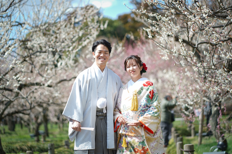 快晴の偕楽園！満開の梅と青空に包まれて