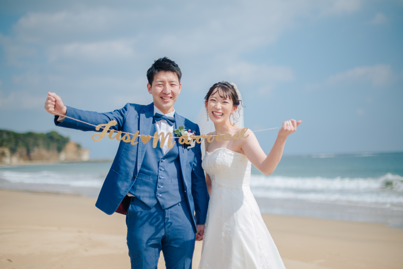 \早割特典付!/どこまでも続く海!【海&チャペル・スタジオ撮影】レタッチ10カット1.5万円分プレゼント♡