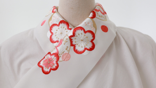 【半襟】唐紅花