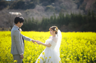 二人と春色の結婚式