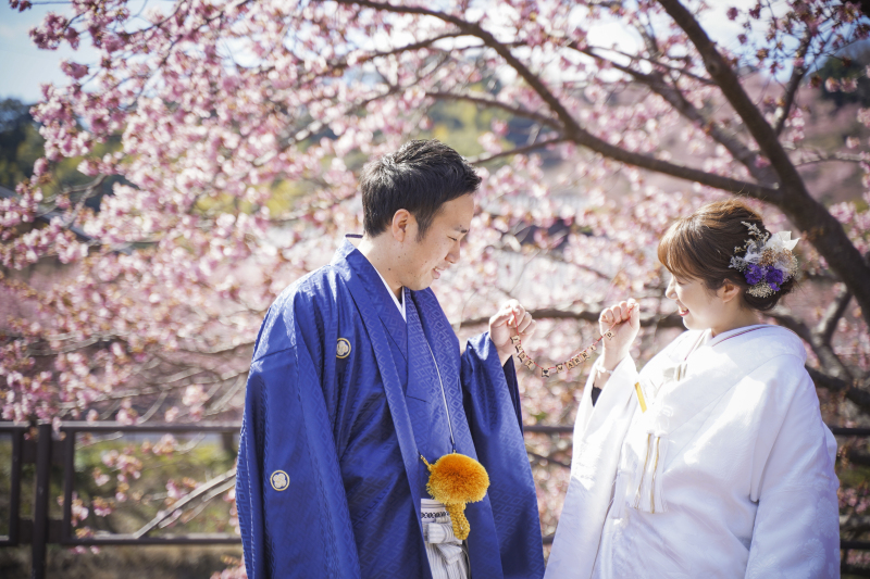 期間限定｜河津桜ロケーションフォトウェディング《4つ星旅館に泊まれる豪華オプションも！》