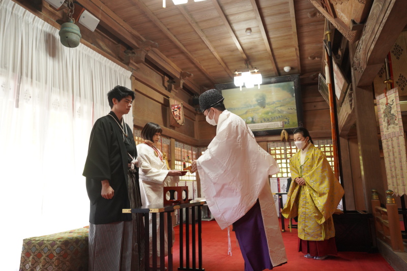【旅館貸切結婚式】家族と一緒に1泊2日の伊豆旅行+神社挙式と洋装フォトW