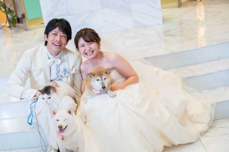 ペットと一緒のウエディング