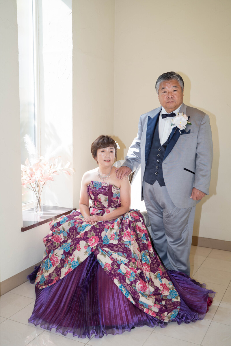 優雅に咲く花ドレス