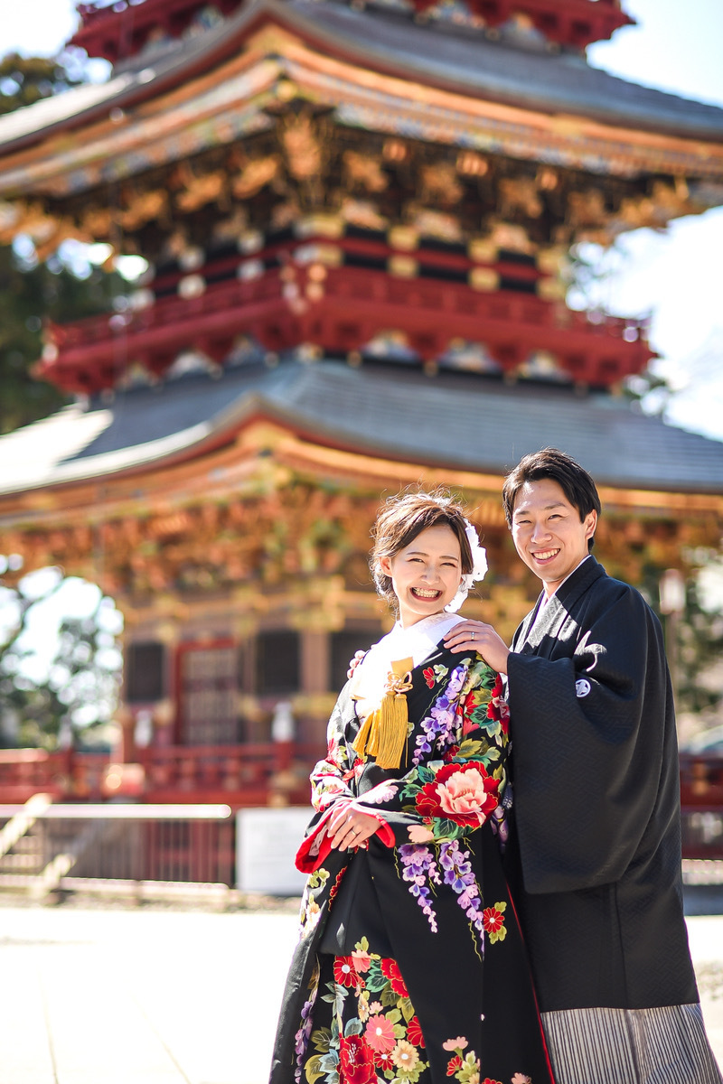 朱傘に包まれた優しい時間