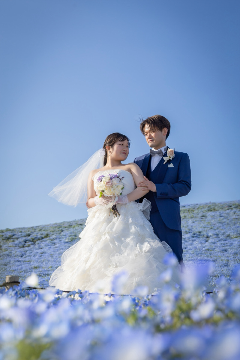 青空とネモフィラに包まれて