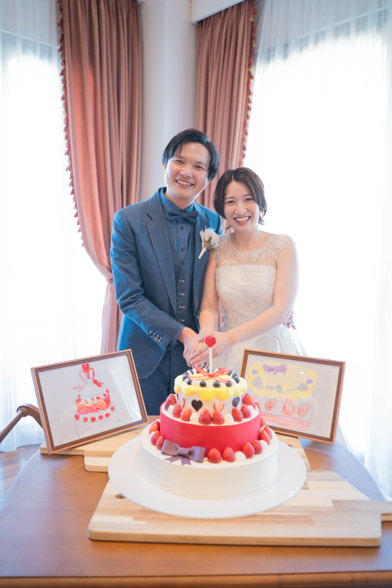 お子さまデザインの特別ケーキ