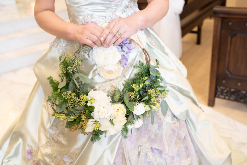 リースブーケのナチュラルな彩り