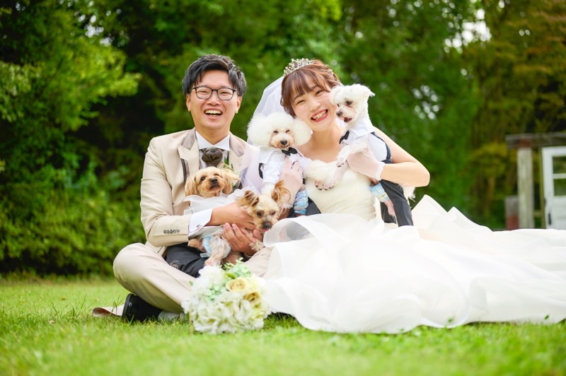 大切なペットと撮影できる