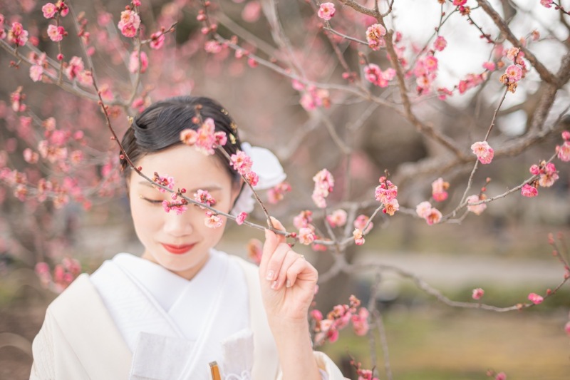 自然に囲まれお花とも撮影できる!