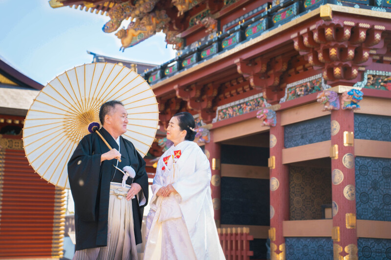【7〜9月中の撮影限定】大杉神社ロケプラン★本格和装&厳かな雰囲気でお二人だけでなく大切な方とも撮影できる!