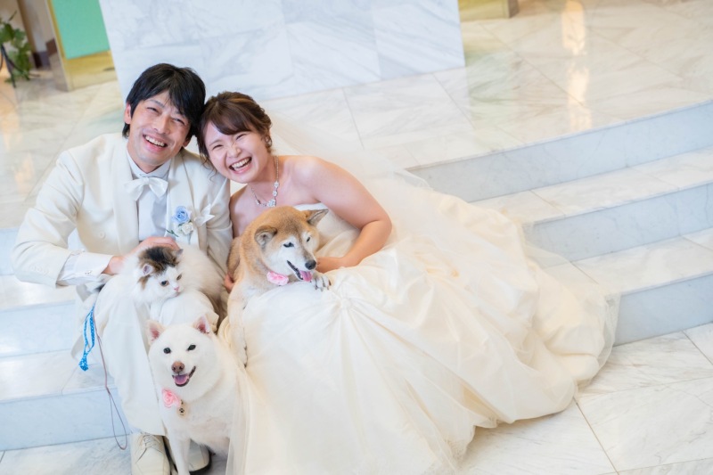 【ペット一緒に撮影プラン】ペットも大事な家族。今しか残せない写真。抱っこもなんでも自由に撮影可能!!