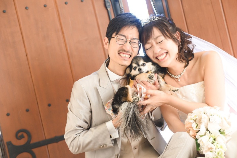 【ペット一緒に撮影プラン】ペットも大事な家族。今しか残せない写真。抱っこもなんでも自由に撮影可能!!