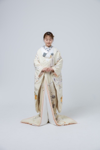 色打掛 梅花小槌 ベージュ（IU01218）