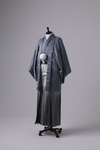 グレー紋付×グラデーション袴