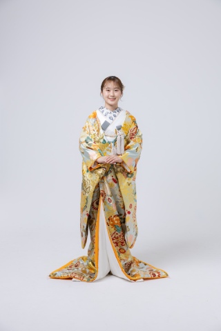 色打掛 桃山花灯り水色（IU01186）