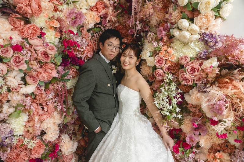 フラワーウォールで！