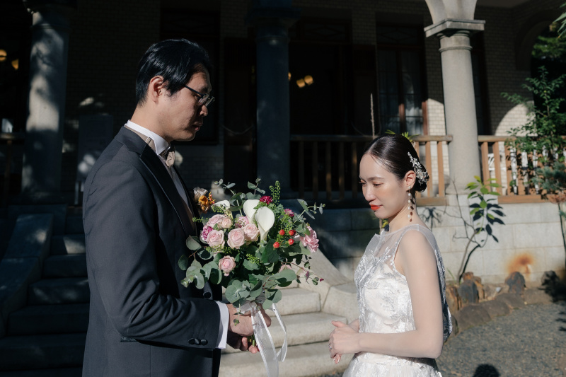 ブーケを使ったショット