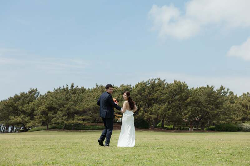 振り返りショット