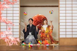 お二人らしく！屋内庭園2着撮影♩