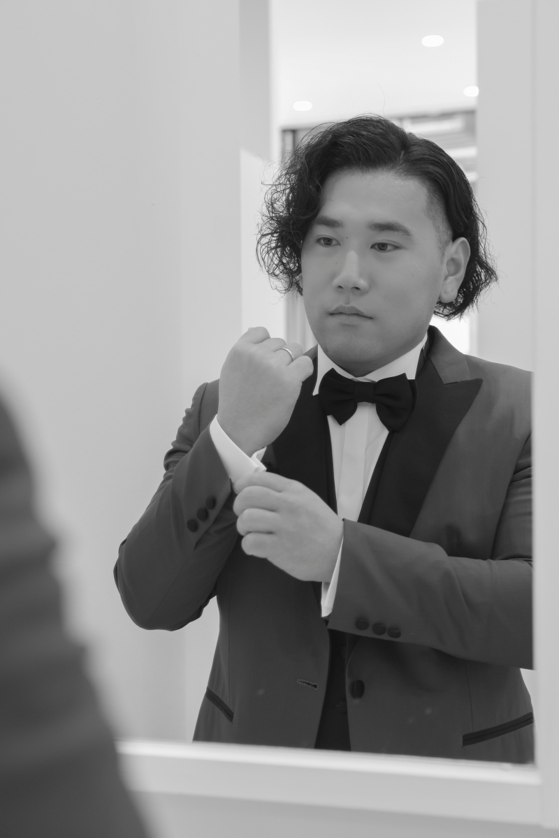 お支度シーン。ご新郎様編。