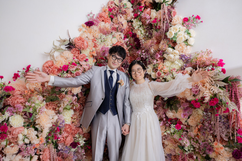 手を広げて楽しそうなお写真に！