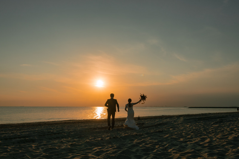 海に向かってダーッシュ！！