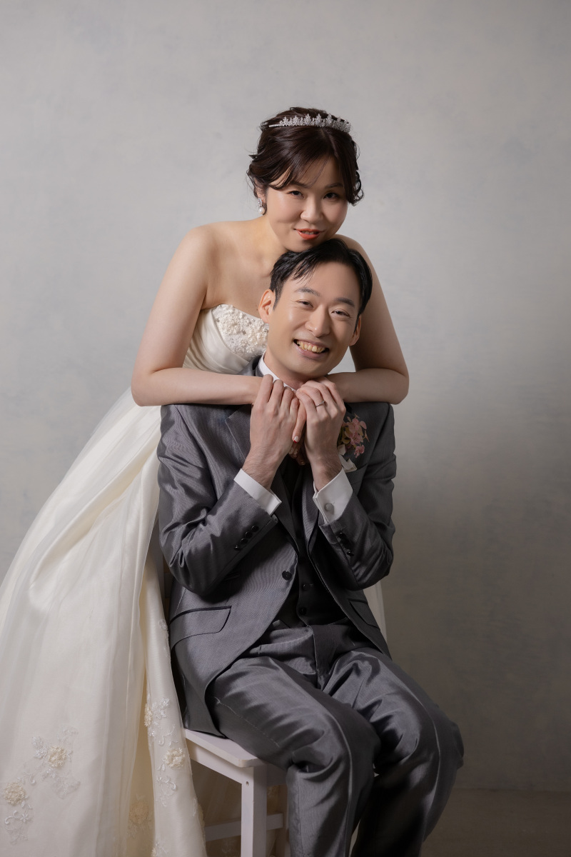 最後はご新婦様からのバックハグ！