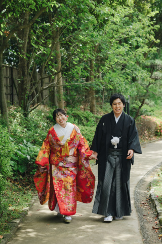 新緑と笑顔のフォト