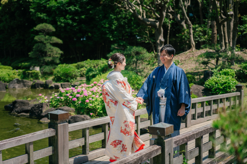 紫陽花も一緒に