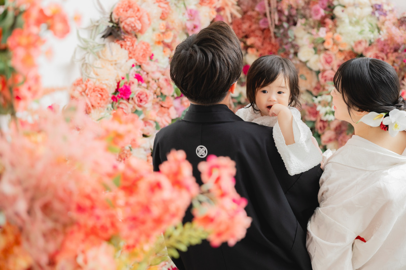 お花バックで