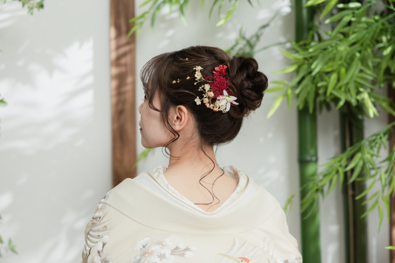 ヘアスタイルも