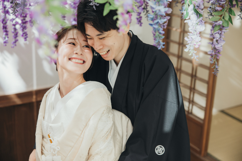 季節感溢れるの藤棚でのショット!