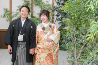 屋内庭園で元気に2着撮影しました！