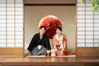 屋内庭園スタジオ&times;色打掛で撮影！