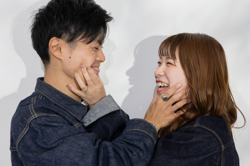 ほっぺたむぎゅり。