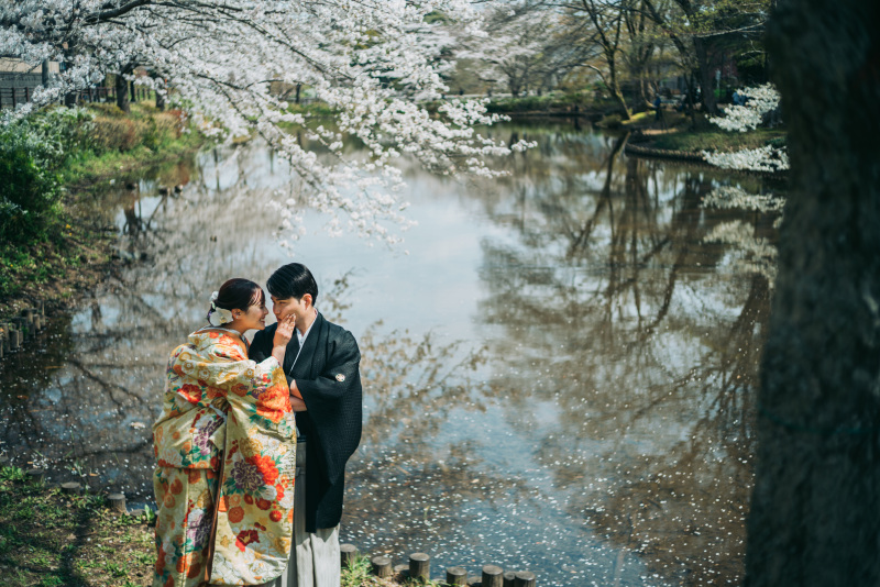 池にお空を写し込んで◎