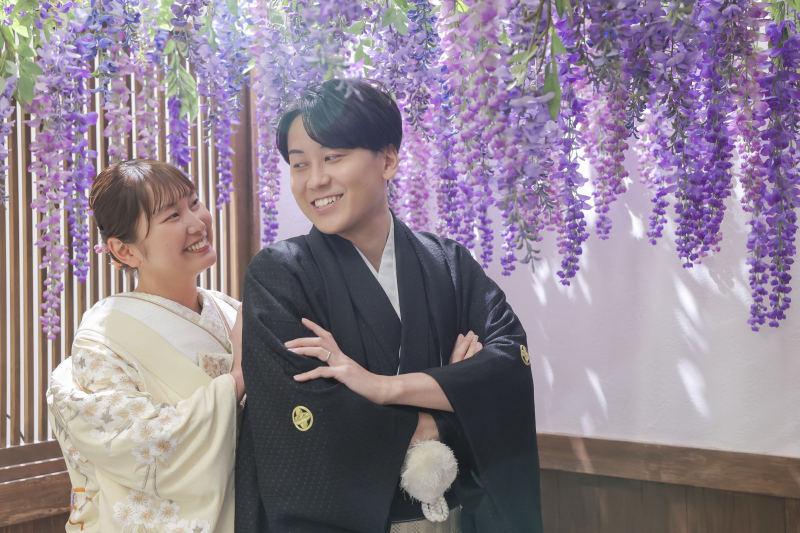 藤の花で。