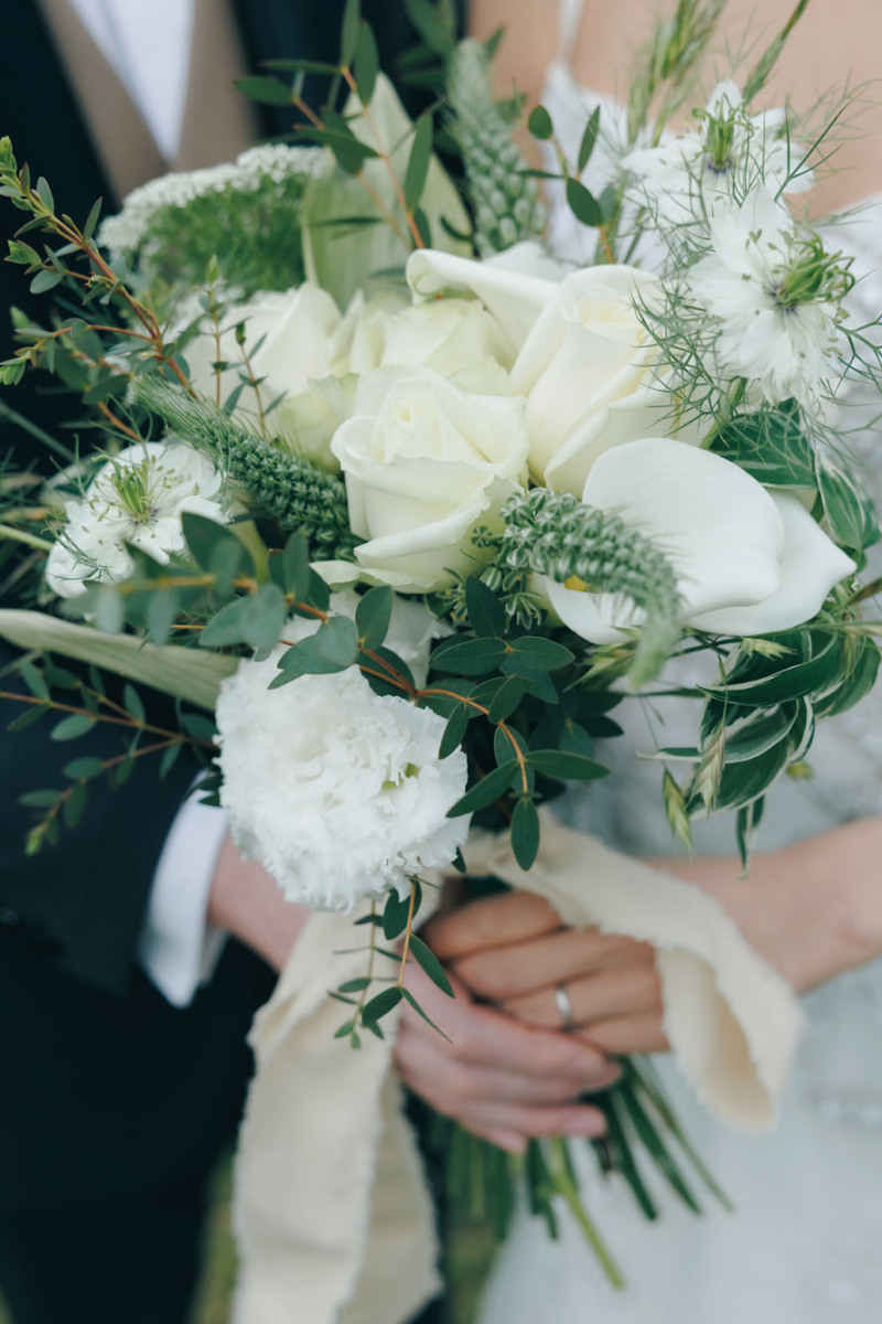 お持ち込みの生花ブーケと