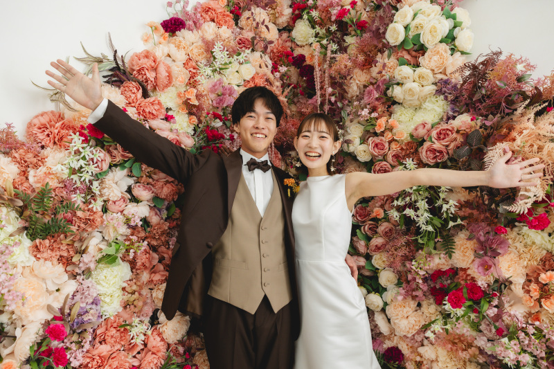 フラワーウォールで楽しく！