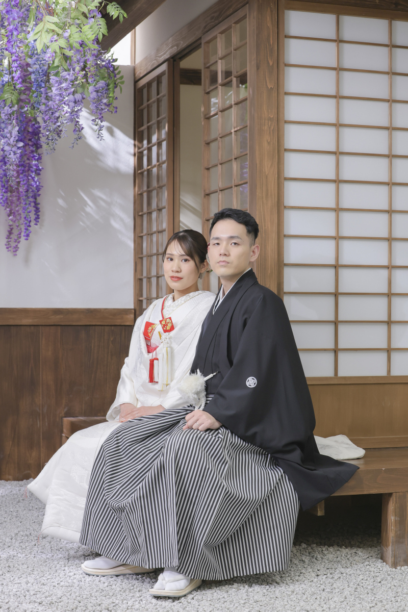 縁側で並んで。