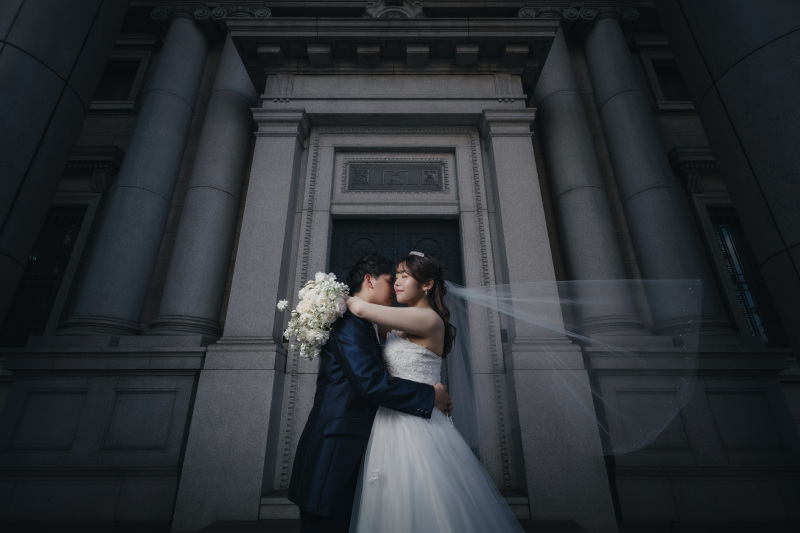 ベールを浮かせて