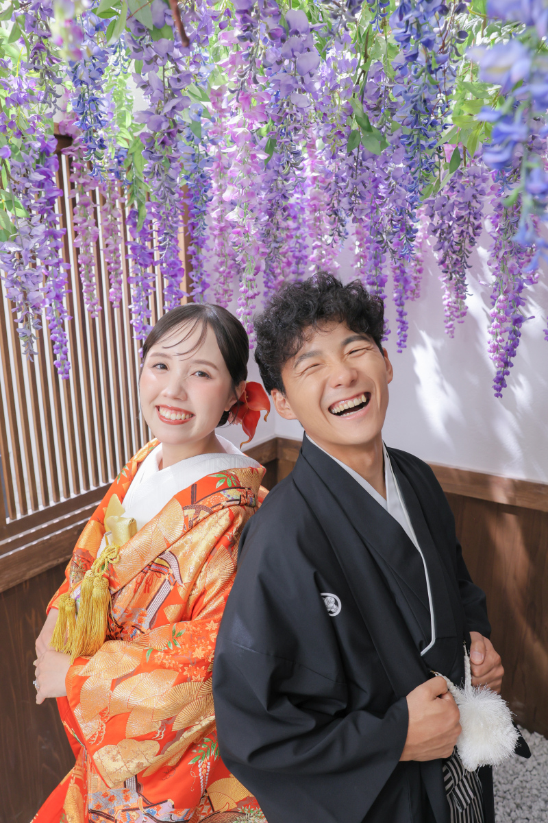 藤の花で。