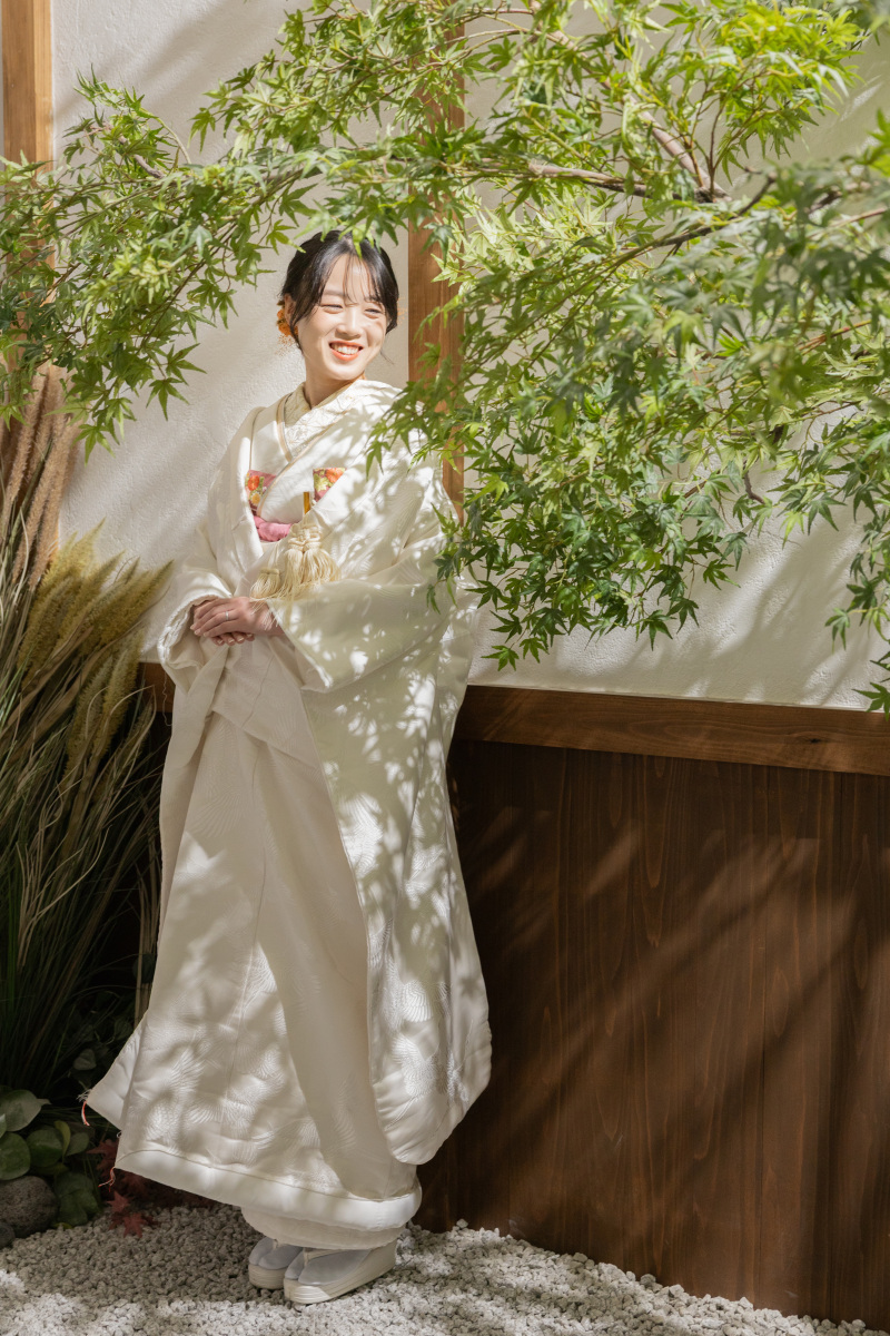 暖かい日差しのもと