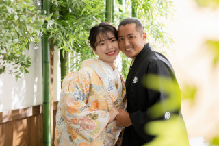 屋内庭園スタジオで笑顔いっぱいのお写真を