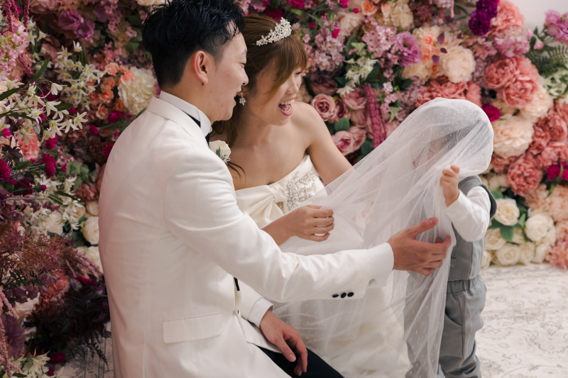 ドレスをかぶって