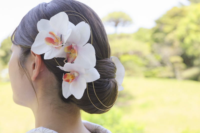 髪型写真。