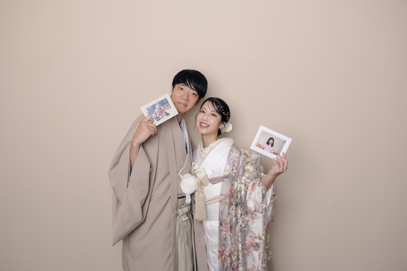 幼少期の写真を持って