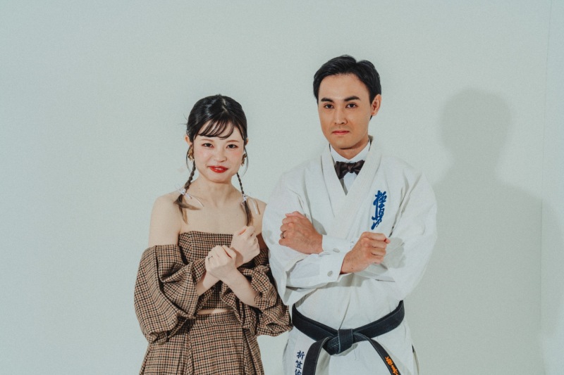 最後は空手の道着！